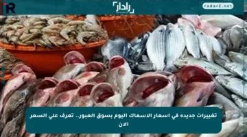 تغييرات جديدة في أسعار الأسماك اليوم بسوق العبور.. تعرف على السعر الآن